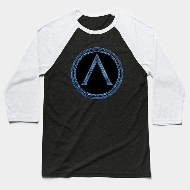 Sparta Lambda Symbol Baseball T-Shirt by NicGrayTees